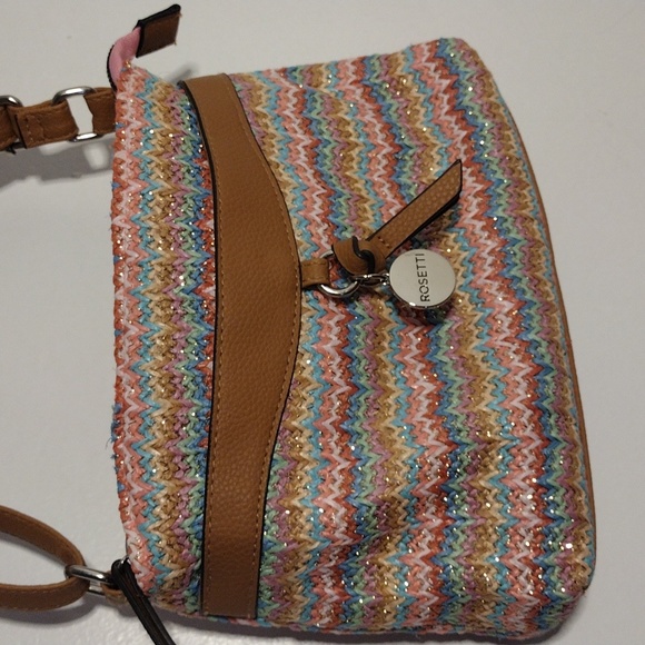 🌈Rosetti Knitted Multi Color Glitter Shoulder Bag - Picture 1 of 9